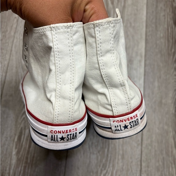 Converse White High-Tops with Red and Blue Stripes - Picture 7 of 11